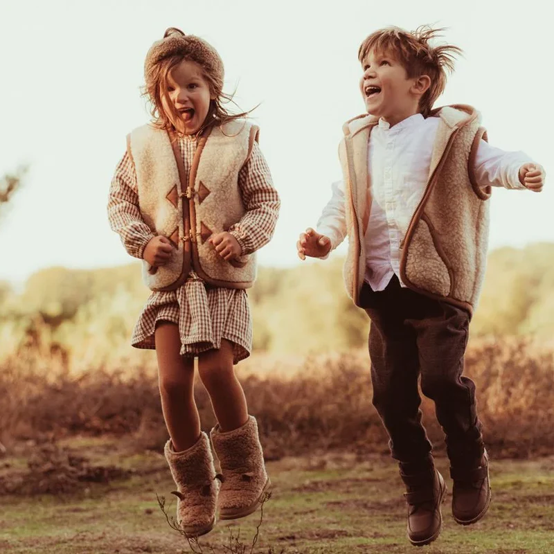 Alwero  Kinder Wollweste 'Alpen'  Beige - Image 5