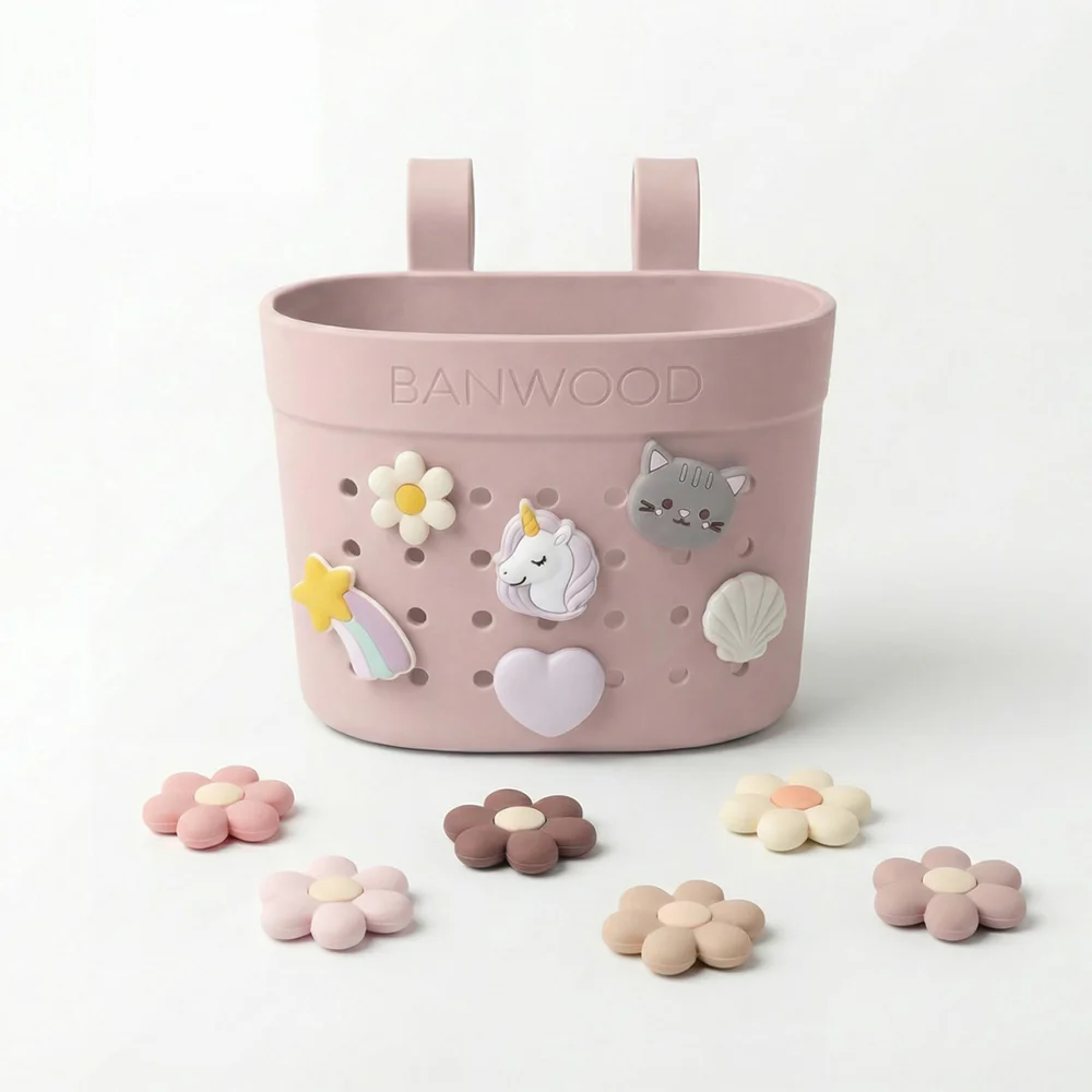 Banwood  Korb 'Pin & Ride' Faded Pink - Image 2