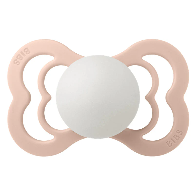 Bibs  Schnuller Supreme Silikon 0-6 Monate 'Glow in the Dark'  Blush/Vanilla - Image 2