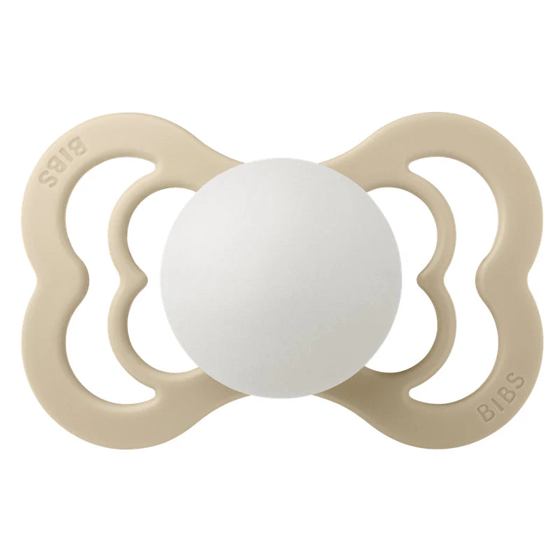 Bibs  Schnuller Supreme Silikon 0-6 Monate 'Glow in the Dark'  Blush/Vanilla - Image 4
