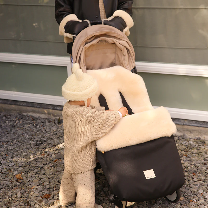 BINIBAMBA  Merino Kinderwagen Handschuhe  Milk - Image 6