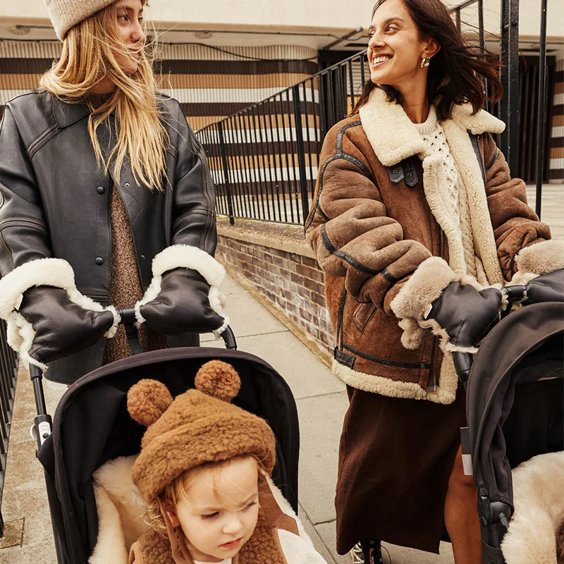 BINIBAMBA  Merino Kinderwagen Handschuhe  Toast - Image 11