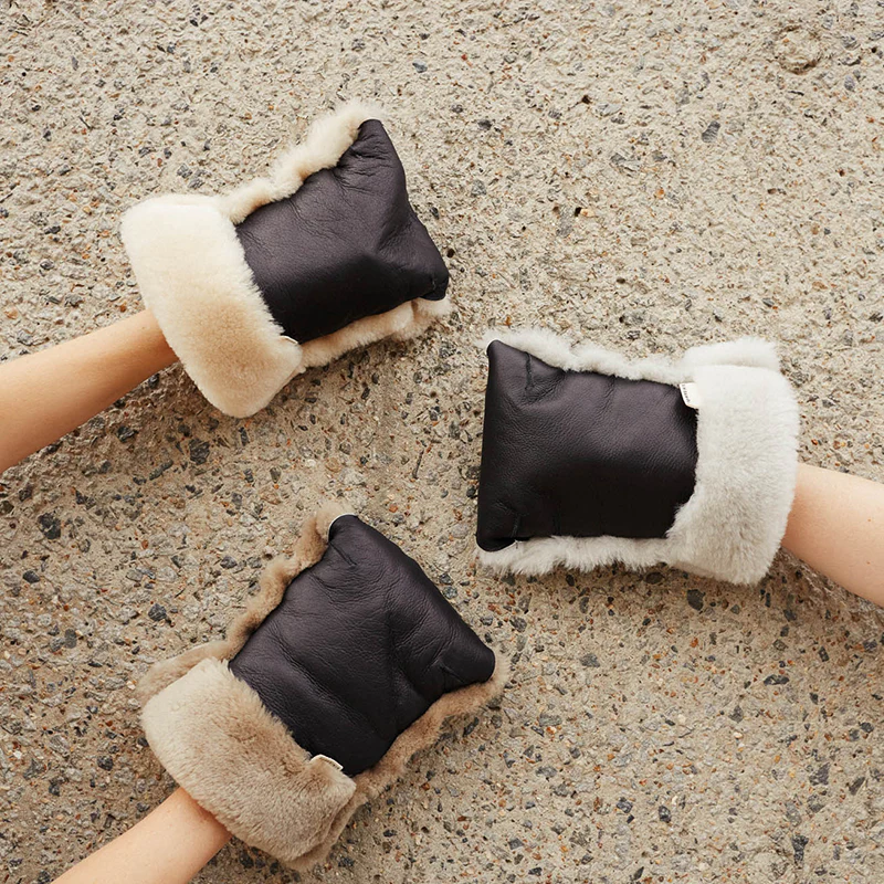 BINIBAMBA  Merino Kinderwagen Handschuhe  Toast - Image 5
