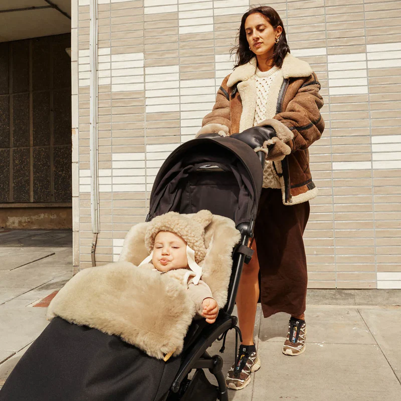 BINIBAMBA  Merino Kinderwagen Handschuhe  Toast - Image 9