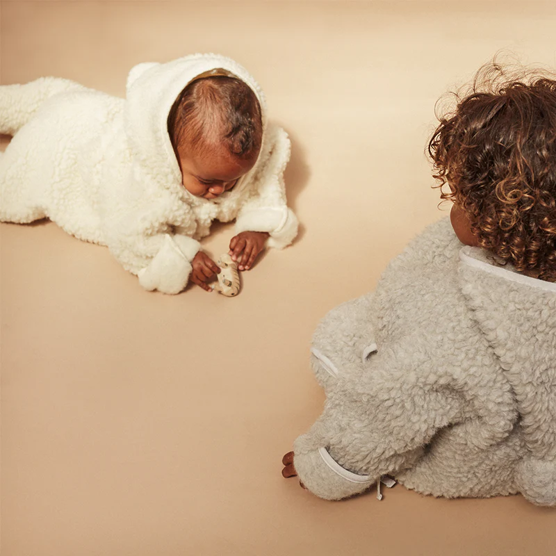 BINIBAMBA  Merino Woll-Overall mit Kapuze  Milk - Image 14