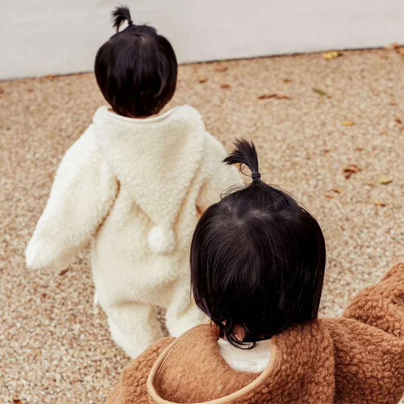 BINIBAMBA  Merino Woll-Overall mit Kapuze  Milk - Image 6