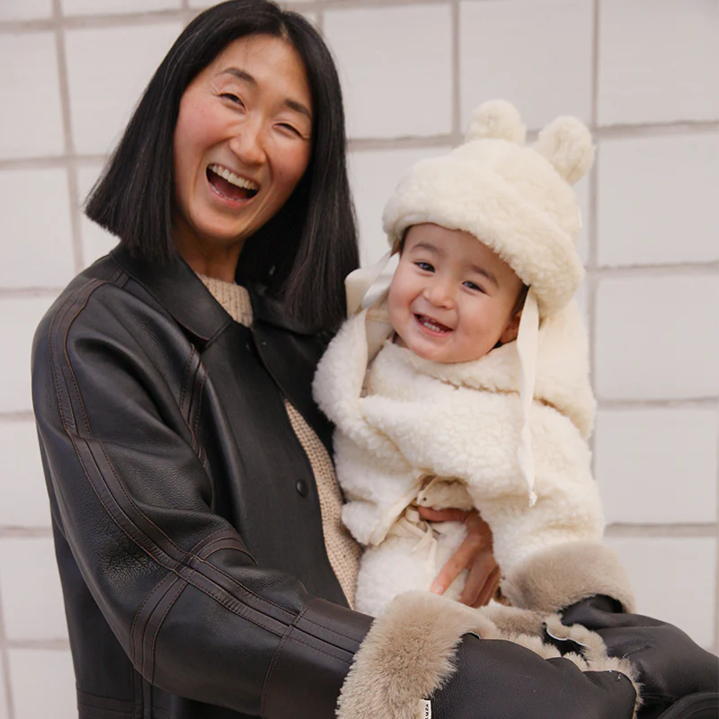 BINIBAMBA  Merino Woll-Overall mit Kapuze  Milk - Image 8