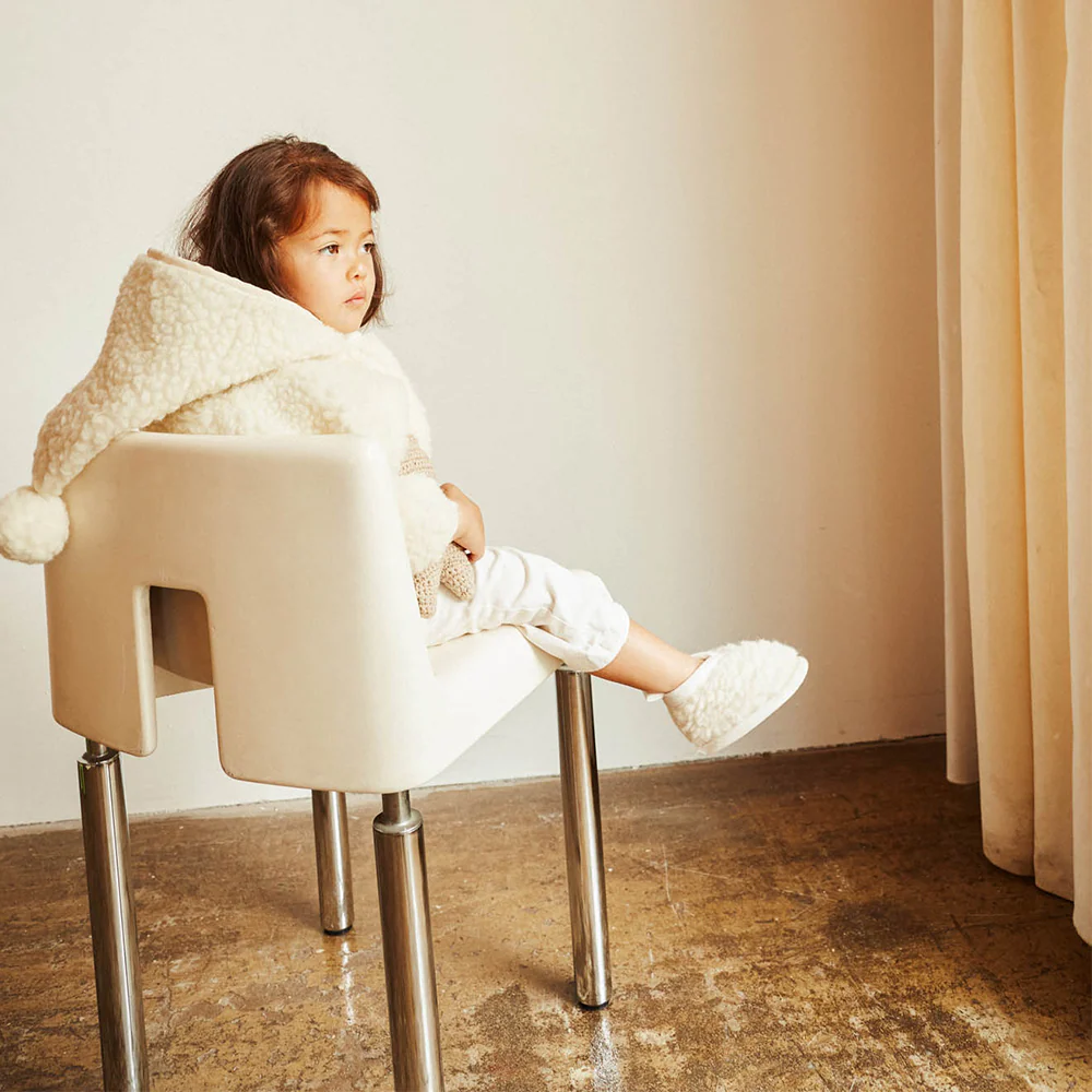 BINIBAMBA  Merino Wolljacke mit Kapuze  Milk - Image 6