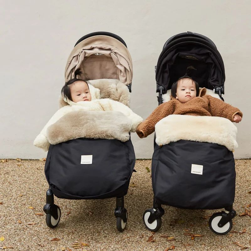 BINIBAMBA Schaffell Kinderwagen Fusssack Toast - Image 7