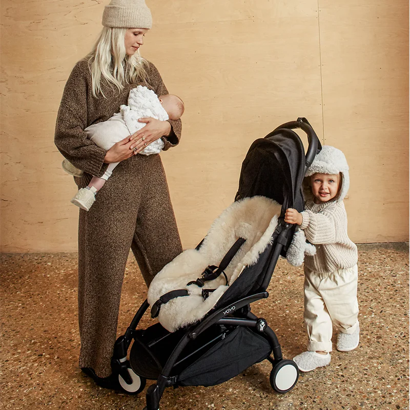 BINIBAMBA  Schaffell-Sitzauflage für alle Gurtsysteme Milk - Image 5