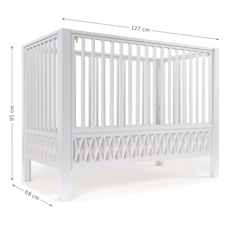 Cam Cam Copenhagen  Harlequin Babybett  White 60 x 120 cm - Image 8