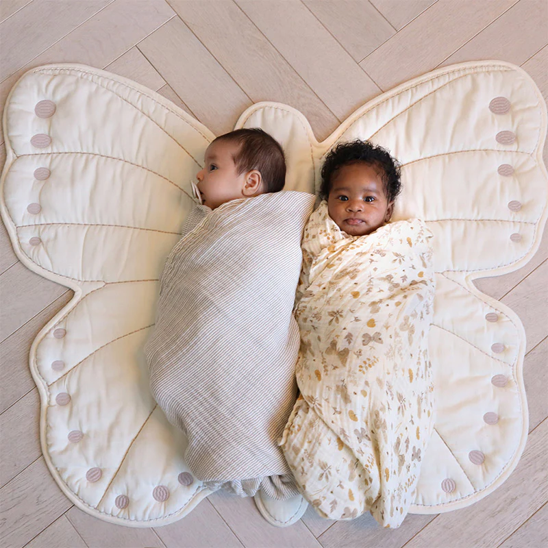 Cam Cam Copenhagen  Mulltuch Swaddle  Classic Stripes Camel - Image 2