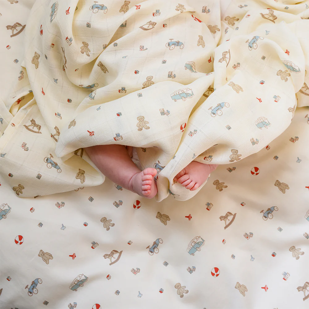 Cam Cam Copenhagen Mulltuch Swaddle Vintage Toys - Image 2