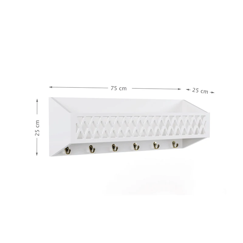 Cam Cam Copenhagen  Harlequin Regal mit Haken  White - Image 5
