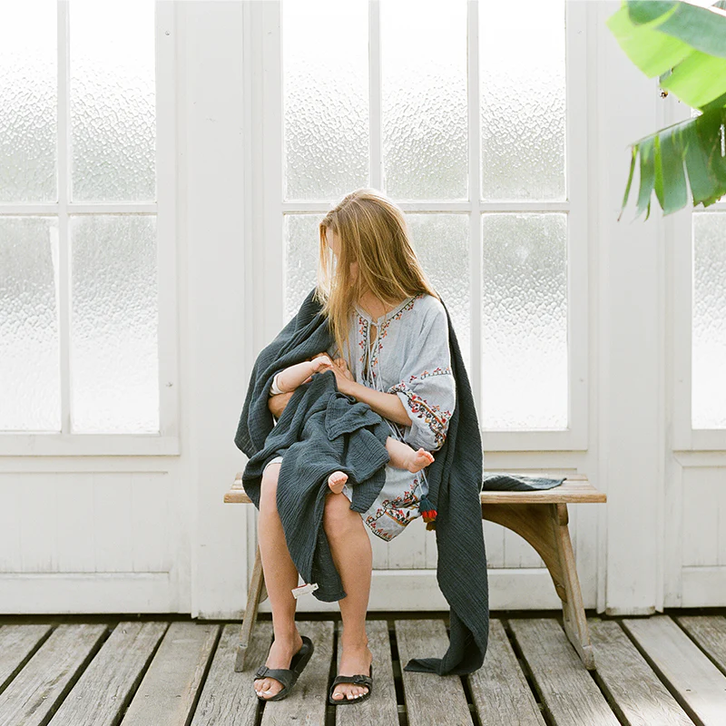 Petit Stellou  Mulltuch Nooshi Blanket  Midnight - Image 4
