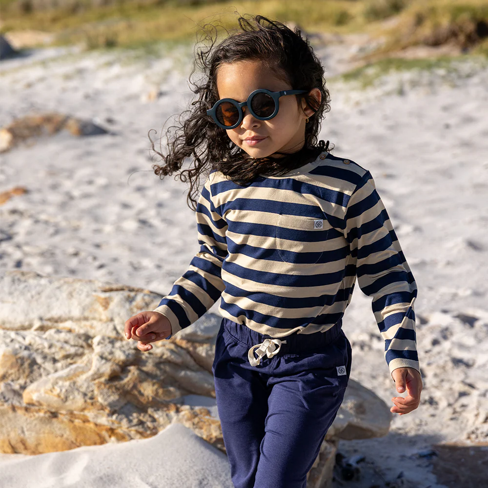 Cloby UV-Langarmshirt Navy/Sandy Stripe - Image 8