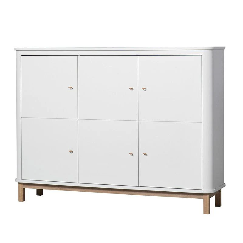 Oliver Furniture  Wood Multi-Schrank 3-türig  Weiss/Eiche - Image 3