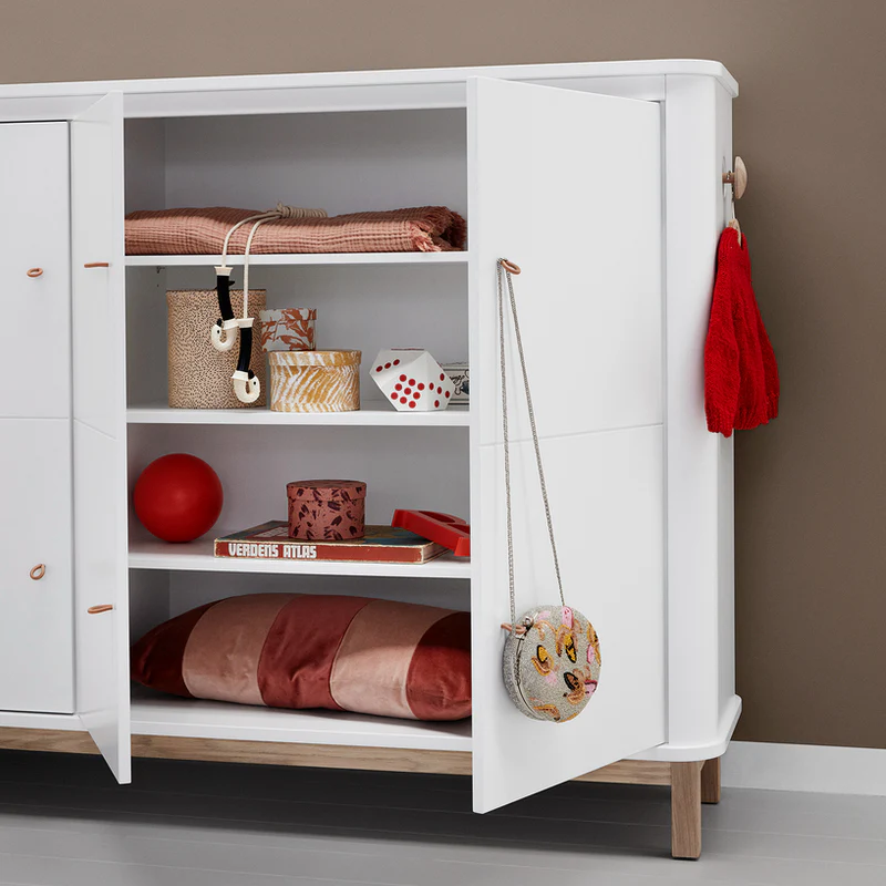 Oliver Furniture  Wood Multi-Schrank 3-türig  Weiss/Eiche - Image 5