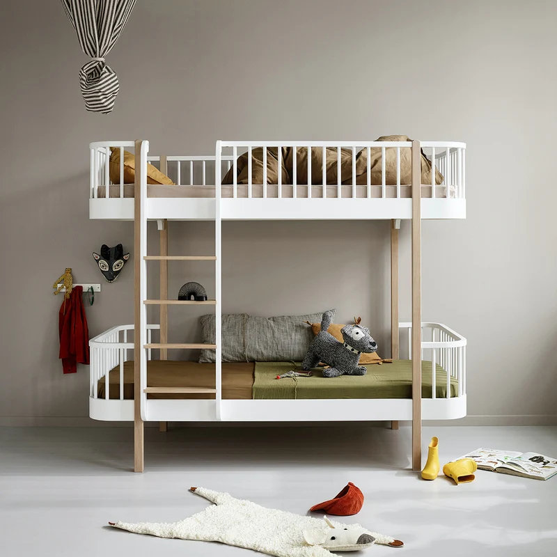 Oliver Furniture  Umbauset Wood 2 Bettsofas zum Etagenbett  Weiss/Eiche - Image 2