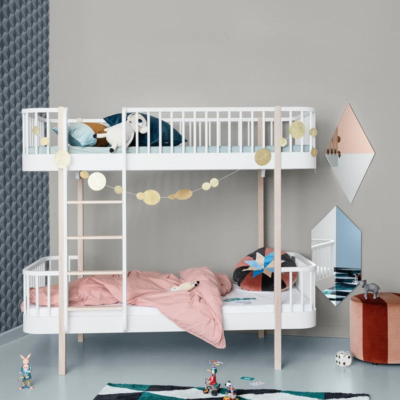 Oliver Furniture  Umbauset Wood 2 Einzelbetten zum Etagenbett  Weiss/Eiche - Image 4
