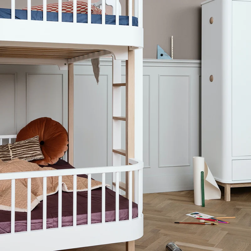 Oliver Furniture  Umbauset Wood 2 Einzelbetten zum Etagenbett  Weiss/Eiche - Image 5