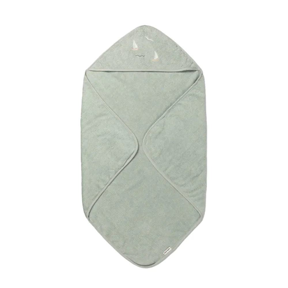 Dear April Baby Kapuzenbadetuch 'Petal' Sailboats - Image 3