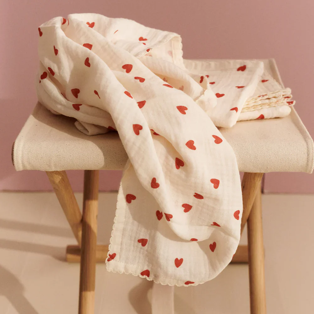 Dear April Musselin Mulltücher 3er-Pack 'Mio' Little Love - Image 2