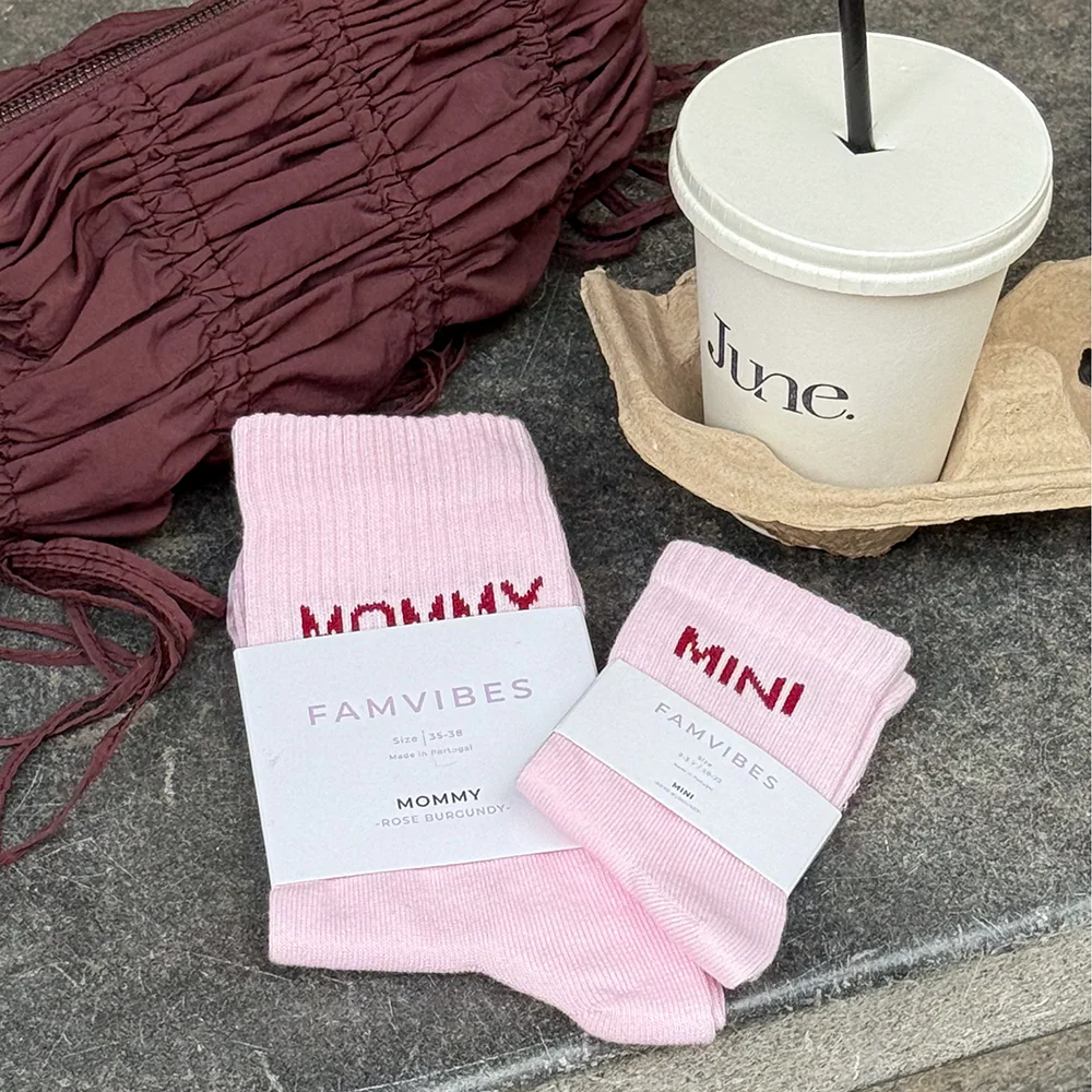 Famvibes Socken für Erwachsene 'Mommy' Rosa - Image 3