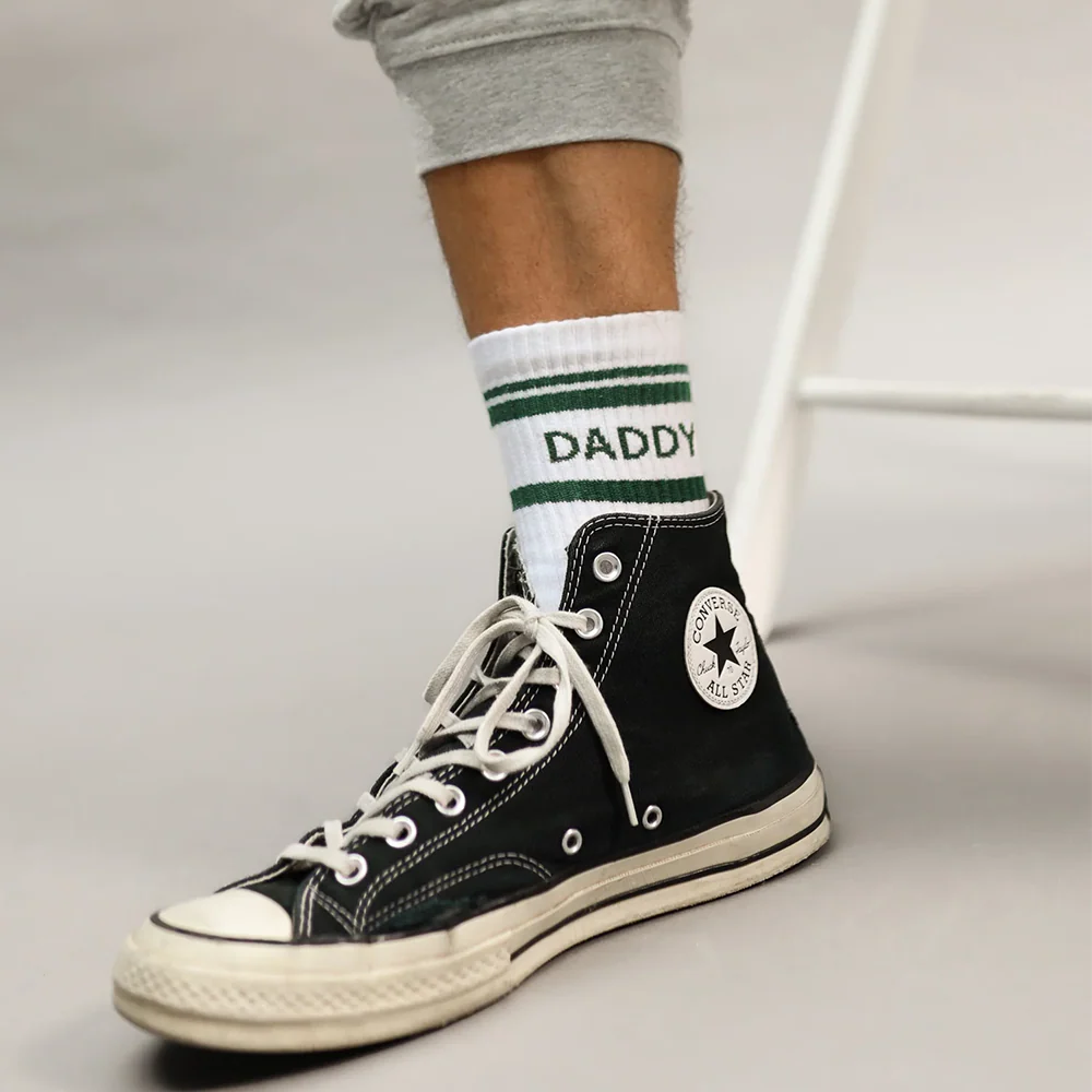 Famvibes Socken für Erwachsene 'Striped' Daddy Weiss/Grün - Image 2