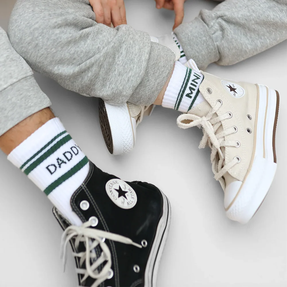 Famvibes Socken für Erwachsene 'Striped' Daddy Weiss/Grün - Image 3