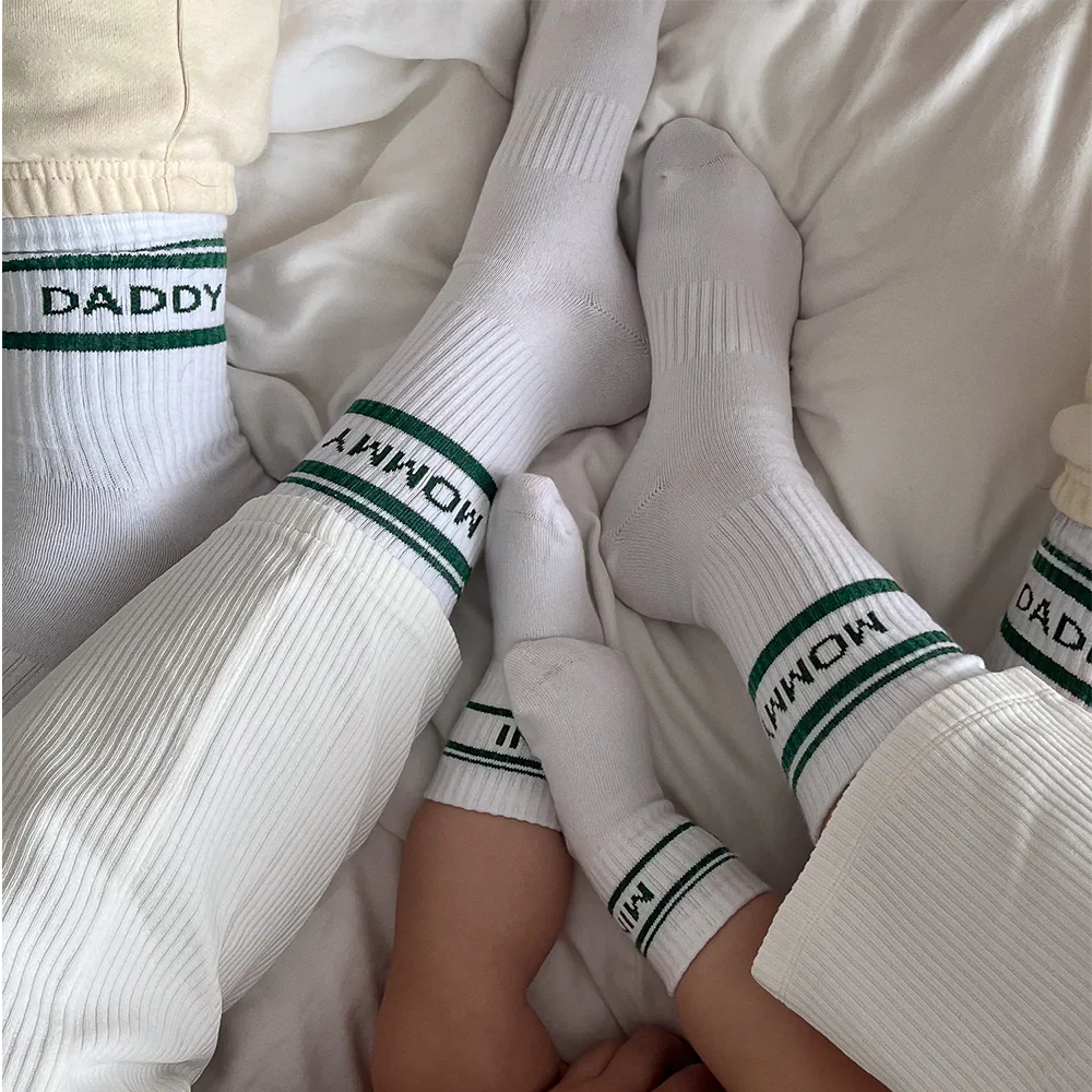 Famvibes Socken für Erwachsene 'Striped' Daddy Weiss/Grün - Image 4