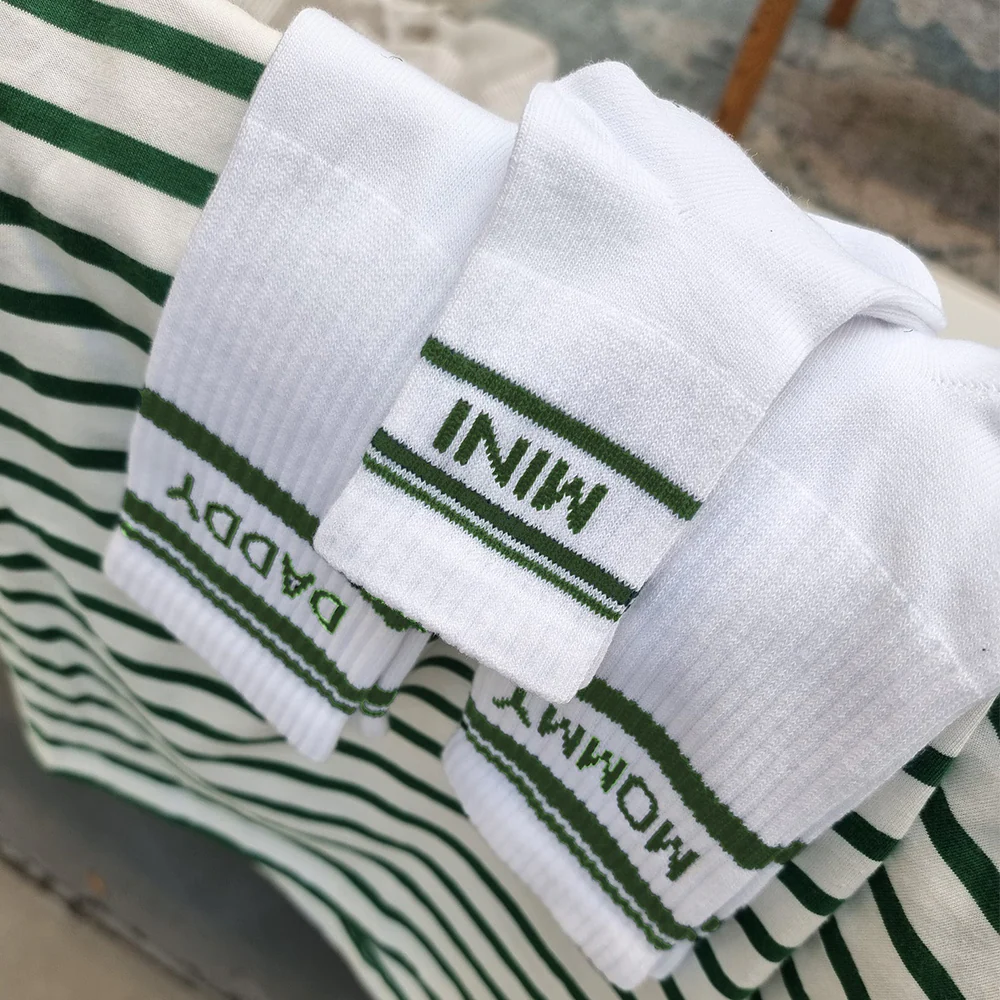 Famvibes Socken für Erwachsene 'Striped' Daddy Weiss/Grün - Image 6