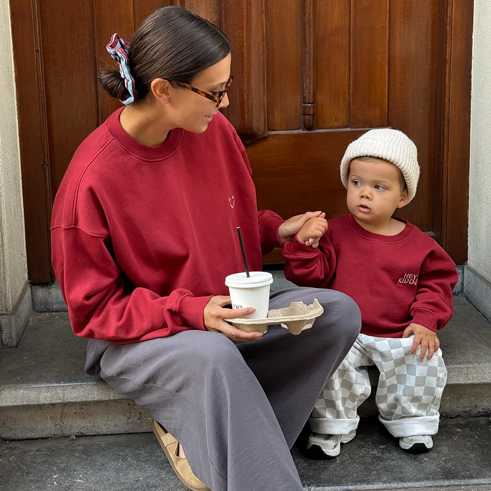 Famvibes Sweatshirt für Erwachsene 'Icon'  Burgundy - Image 2