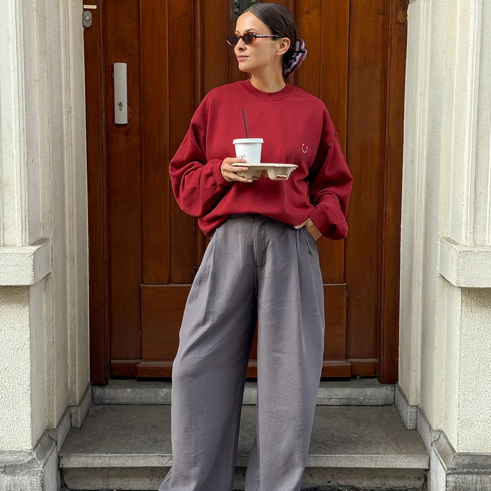 Famvibes Sweatshirt für Erwachsene 'Icon'  Burgundy - Image 3