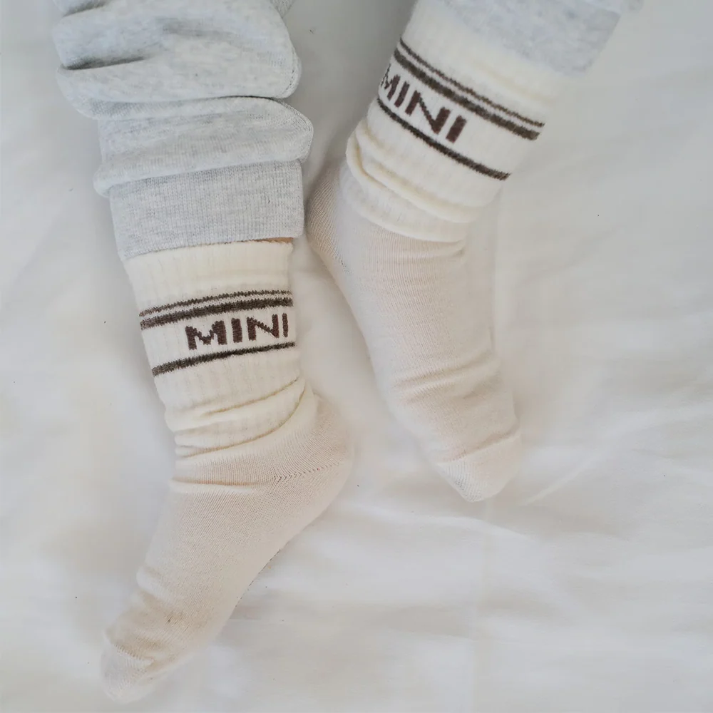 Famvibes Wollsocken für Kinder 'Mini' Taupe - Image 4