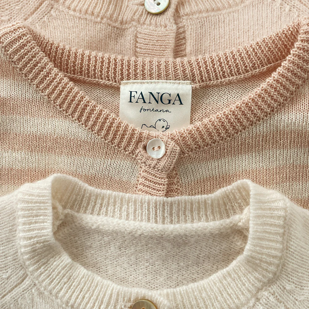 Fanga Fontana Baby Strick-Cardigan 'Venti' Cameo Rose - Image 4