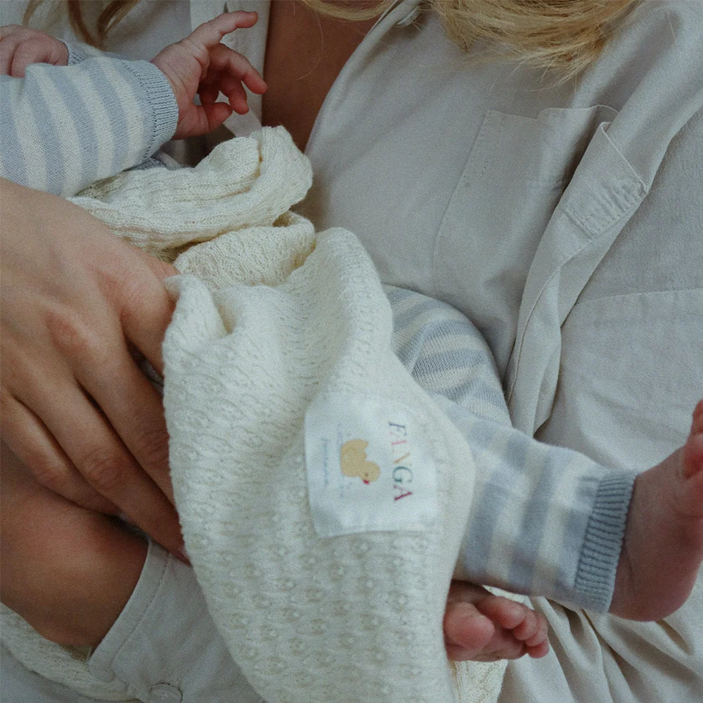 Fanga Fontana Baby Strick-Cardigan 'Venti' Gray Dawn - Image 6