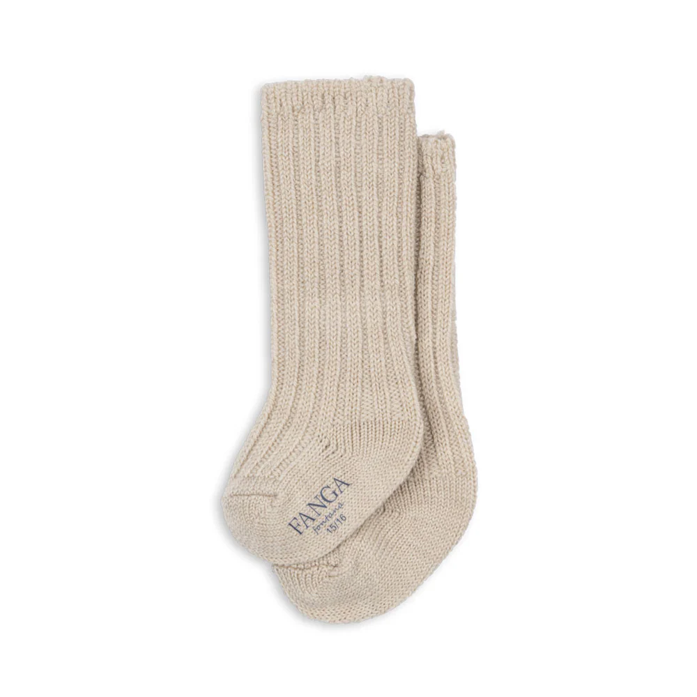Fanga Fontana Baby Stricksocken  'Lana' Sand - Image 2