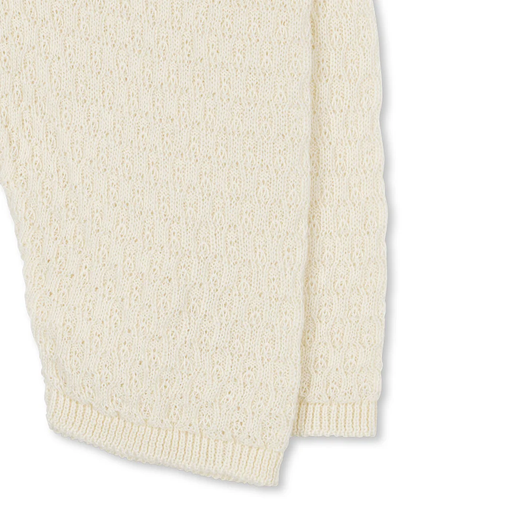 Fanga Fontana Pointelle-Leggings 'Venti' Antique White - Image 4