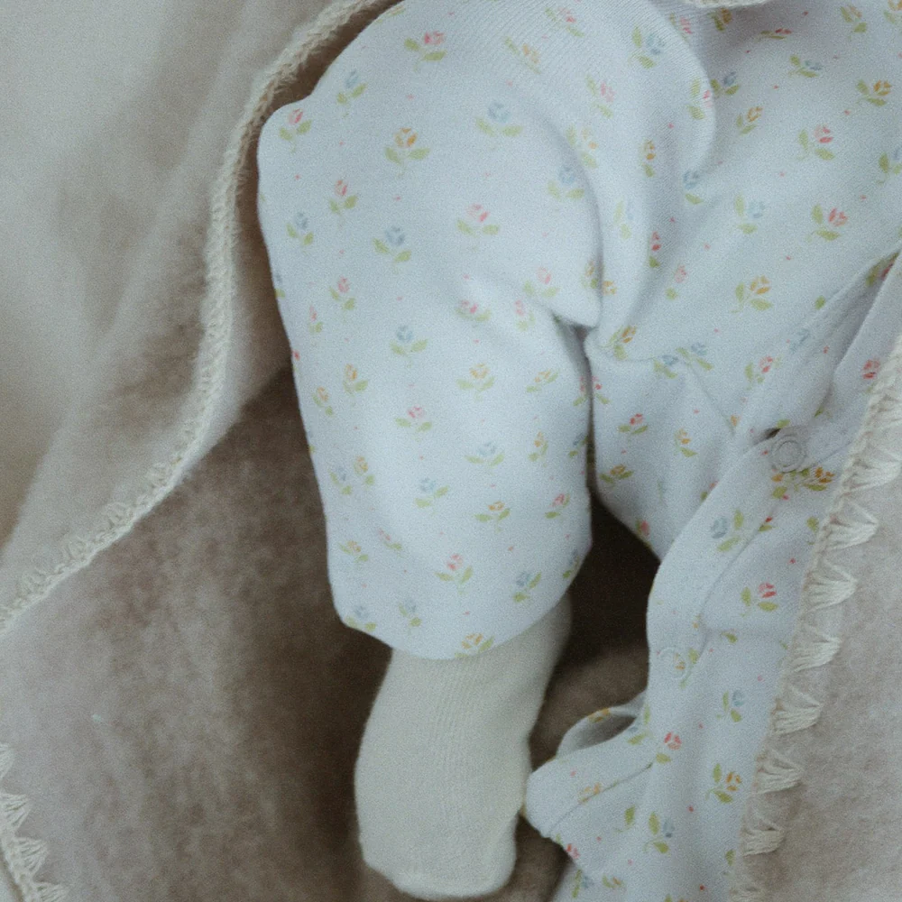 Fanga Fontana Wollfleece Babydecke 'Erba' Oatmeal Melange - Image 2
