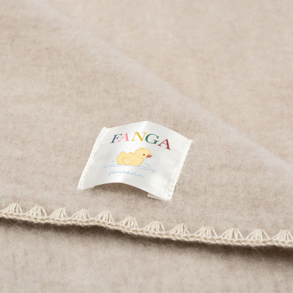 Fanga Fontana Wollfleece Babydecke 'Erba' Oatmeal Melange - Image 4