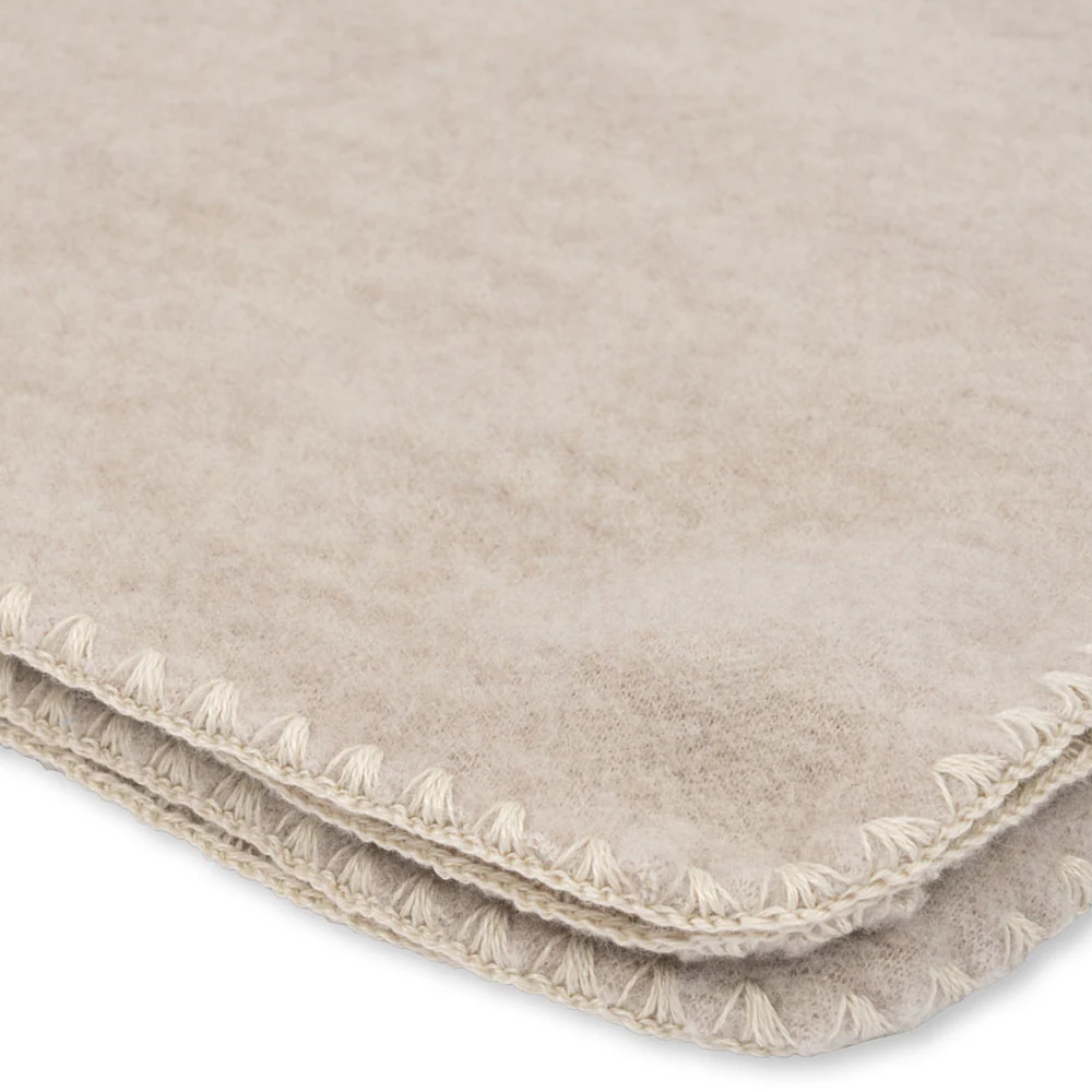 Fanga Fontana Wollfleece Babydecke 'Erba' Oatmeal Melange - Image 7
