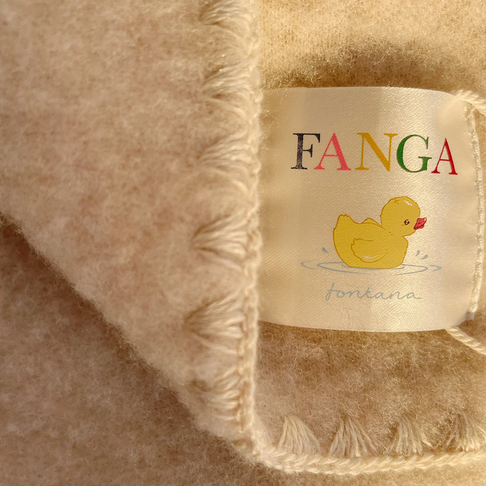 Fanga Fontana Wollfleece Babydecke 'Erba' Oatmeal Melange - Image 9