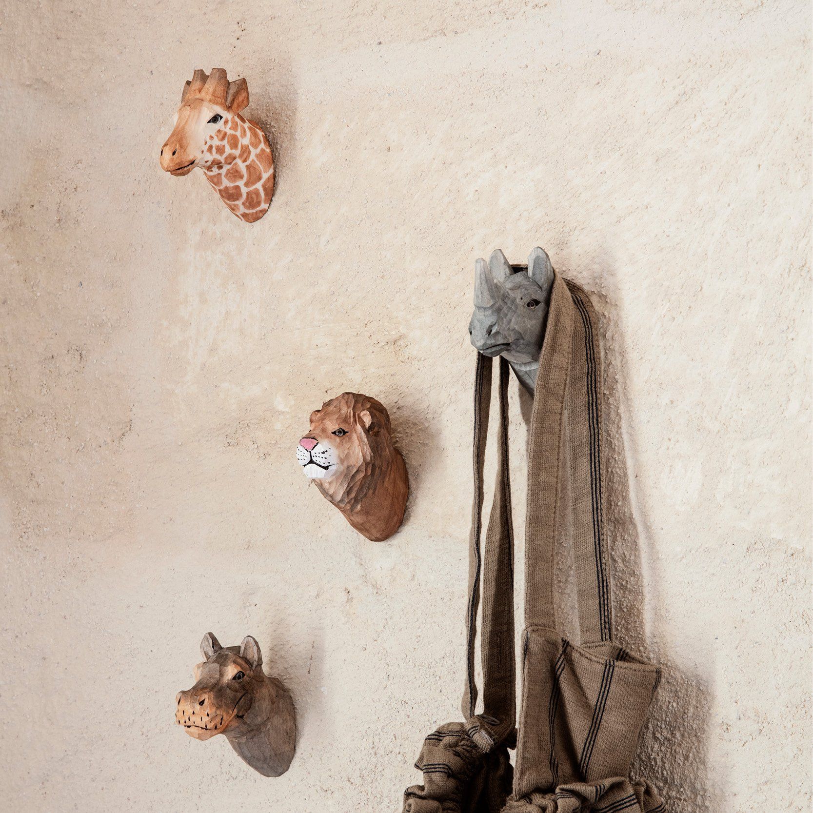 Ferm Living  Wandhaken Safari Nilpferd  Grau - Image 3