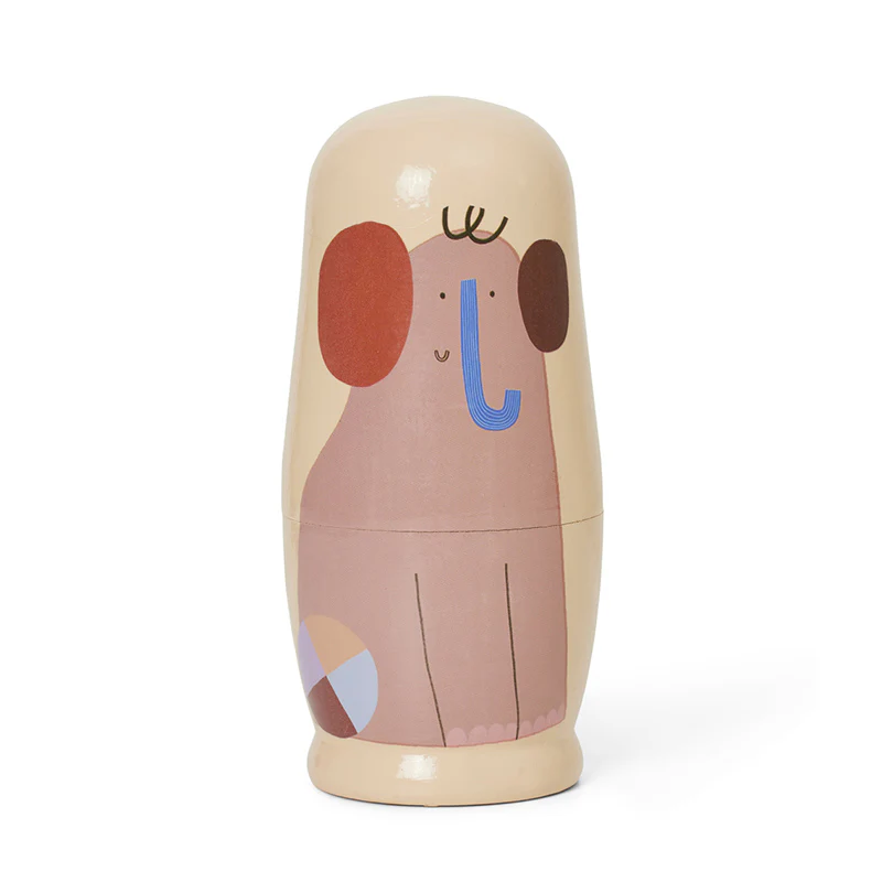 Ferm Living Matroschka Puppen aus Holz  Multi - Image 3