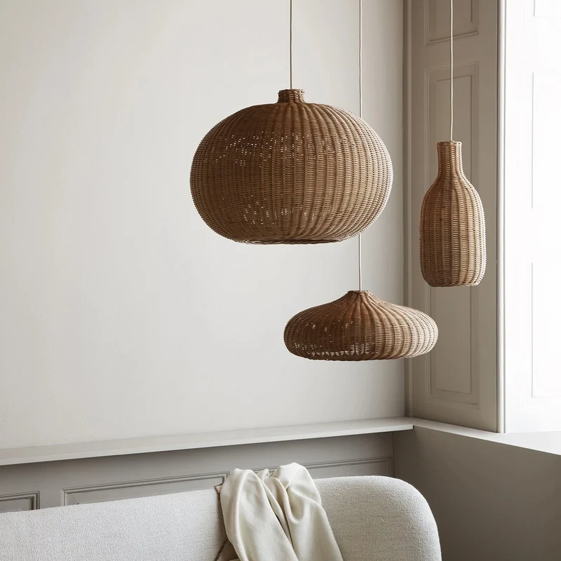Ferm Living  Rattan Lampe geflochten 'Belly'  Natur - Image 2