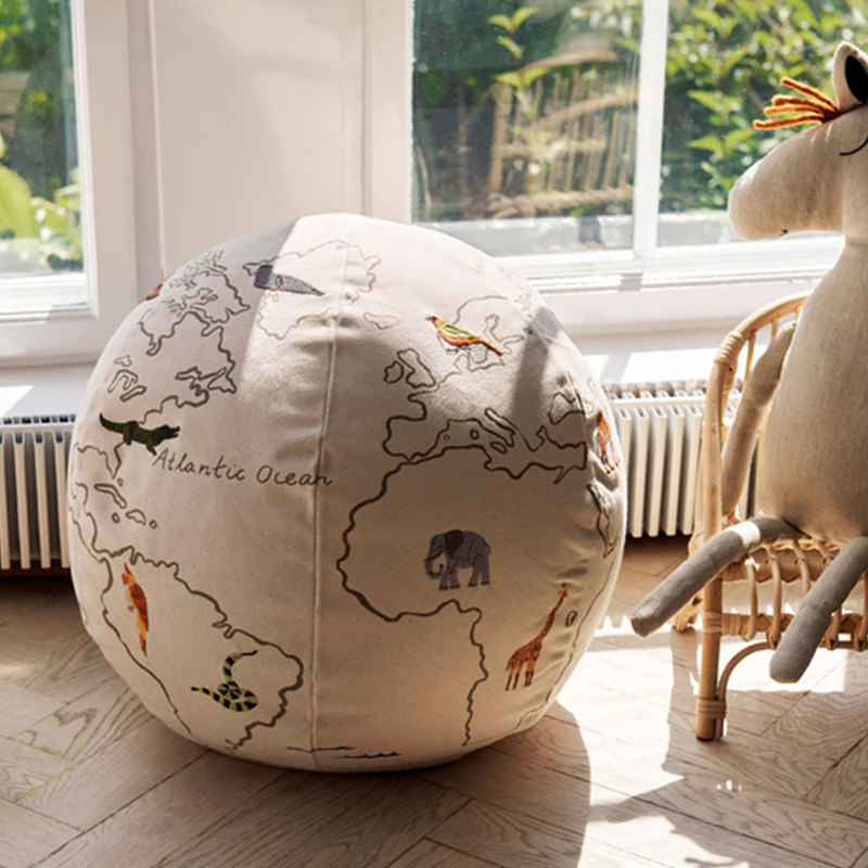 Ferm Living  Sitzkissen 'The World'  Off-White - Image 2