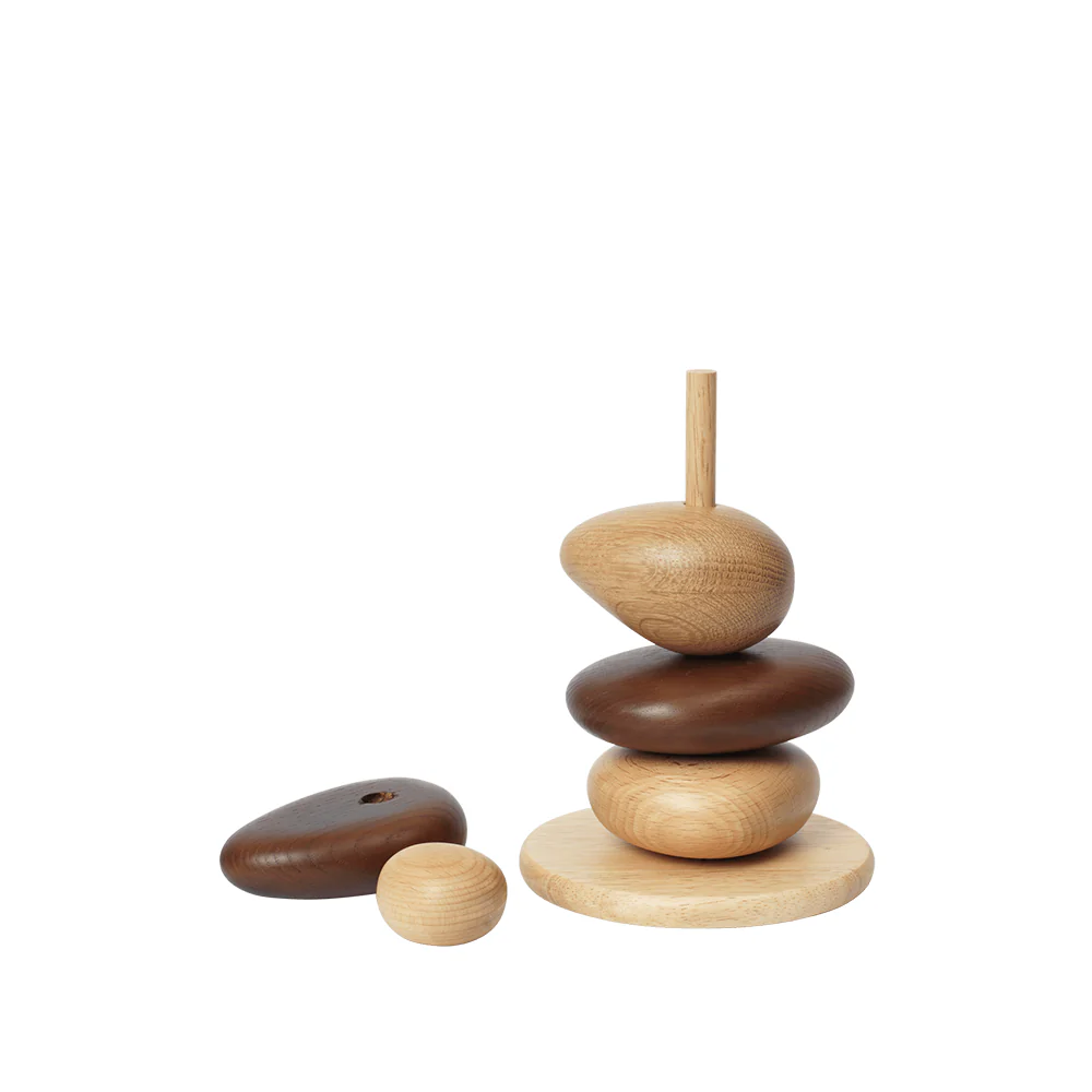 Ferm Living Stappelspiel aus Holz 'Pebble' - Image 3