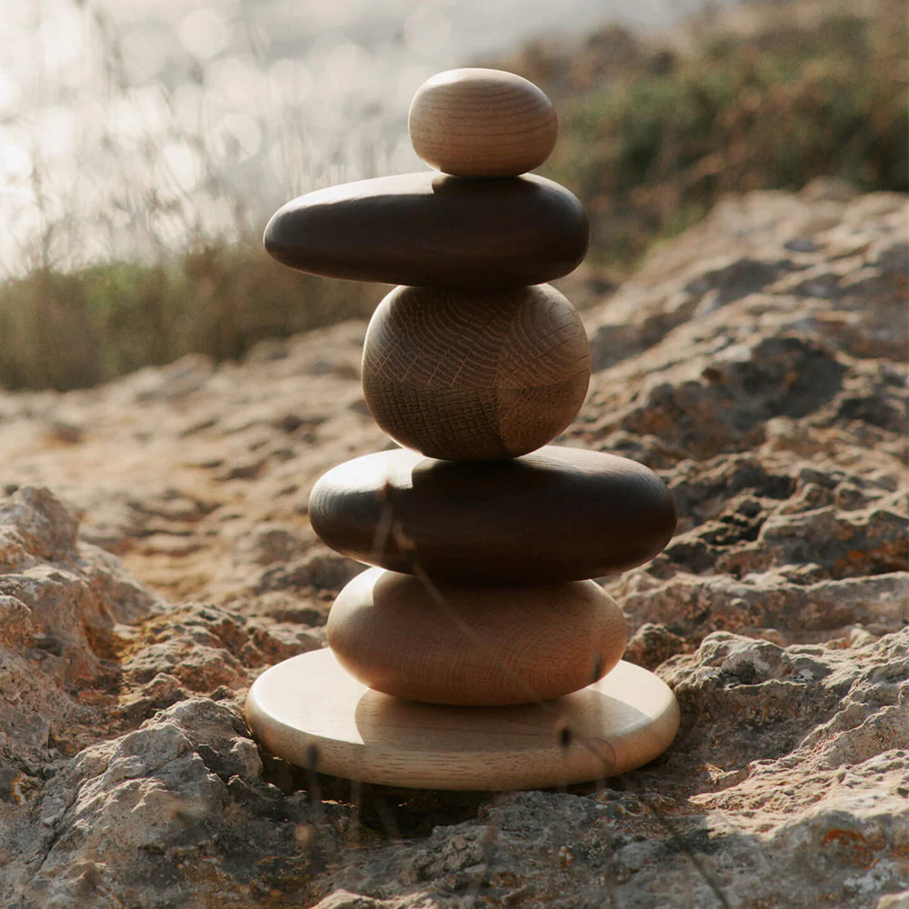 Ferm Living Stappelspiel aus Holz 'Pebble' - Image 4