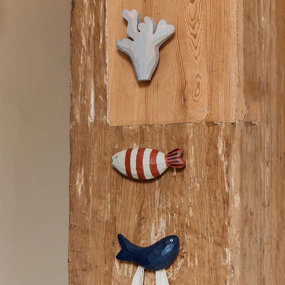 Ferm Living  Wandhaken Fish Stripe Baked Clay/Light Cele - Image 2